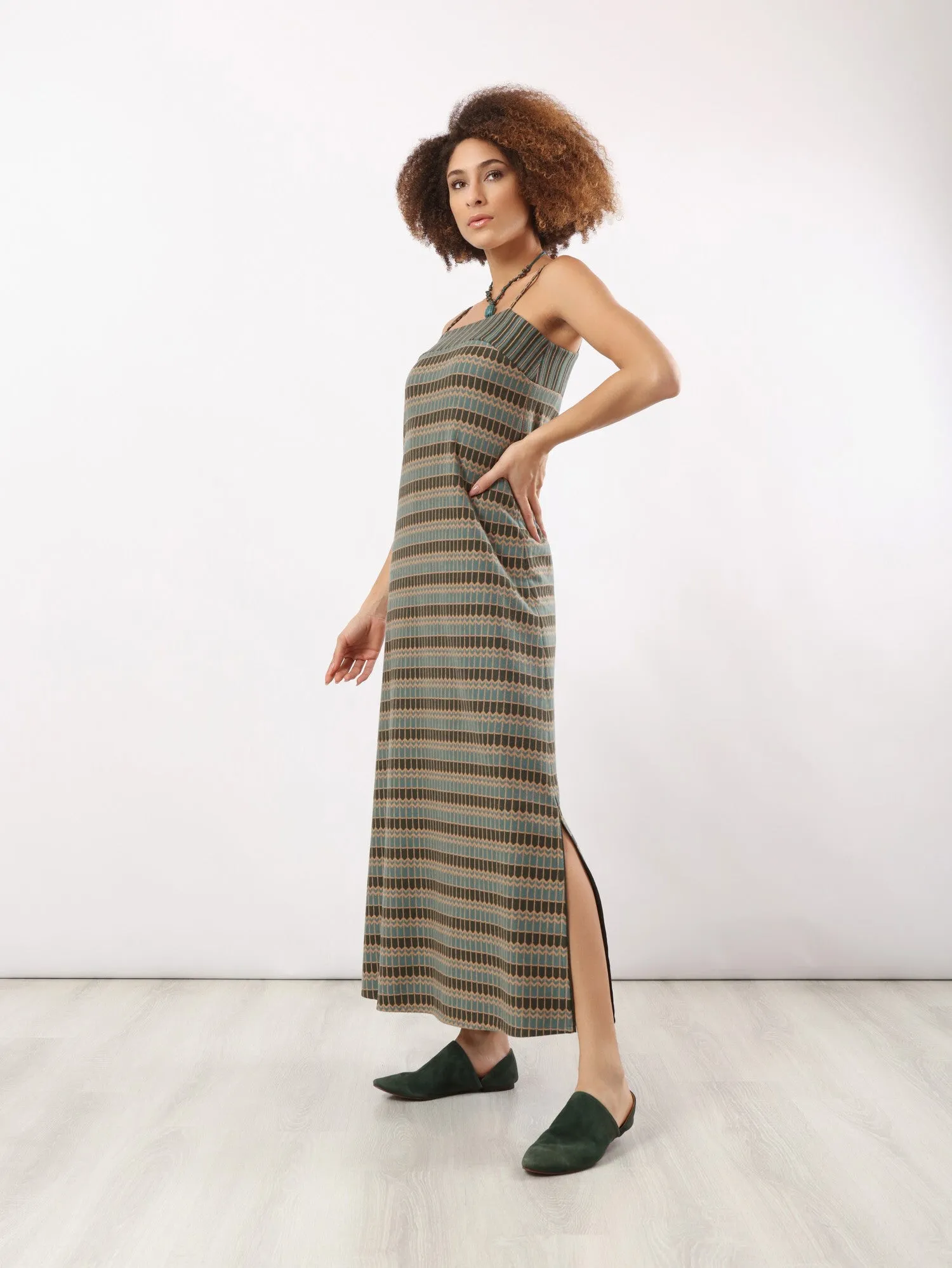 Patterned jacquard dress