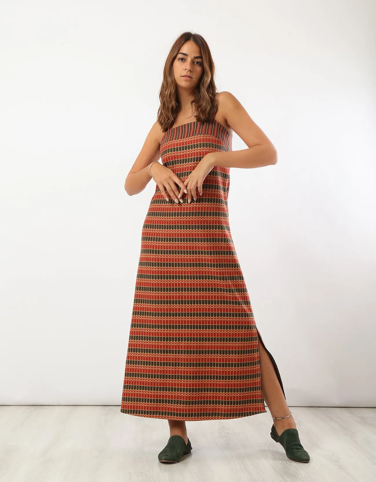 Patterned jacquard dress