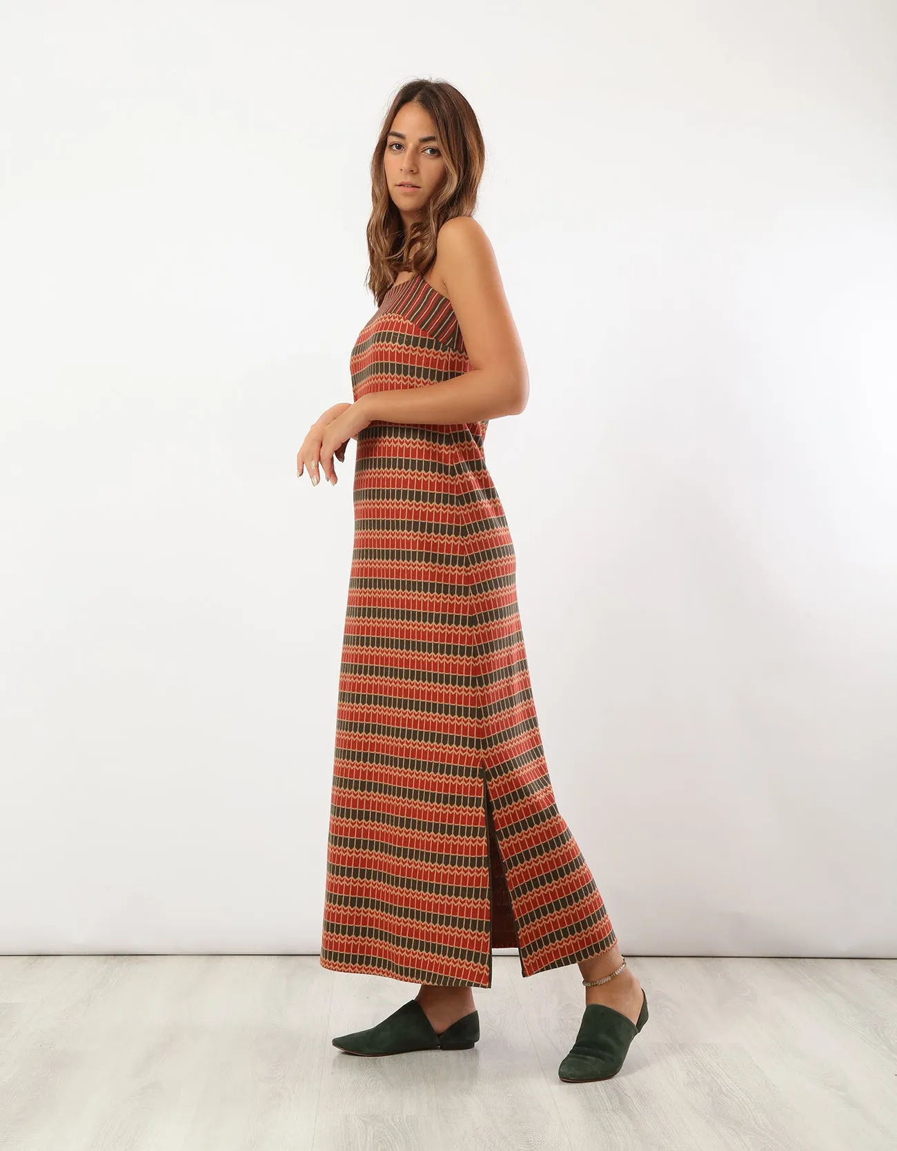 Patterned jacquard dress