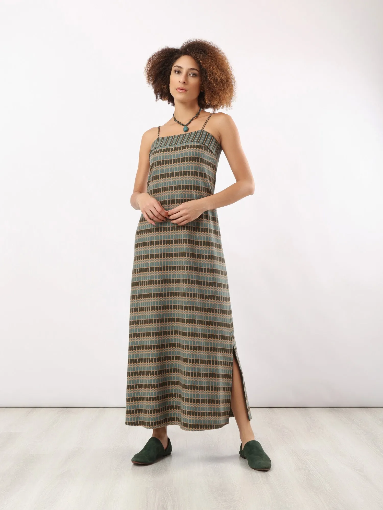 Patterned jacquard dress