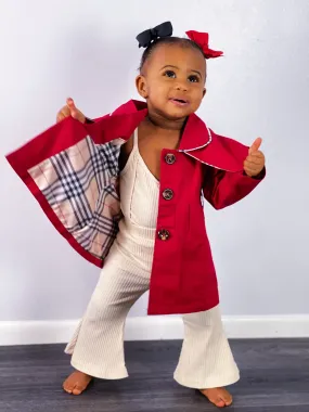Plaid Trench Coat