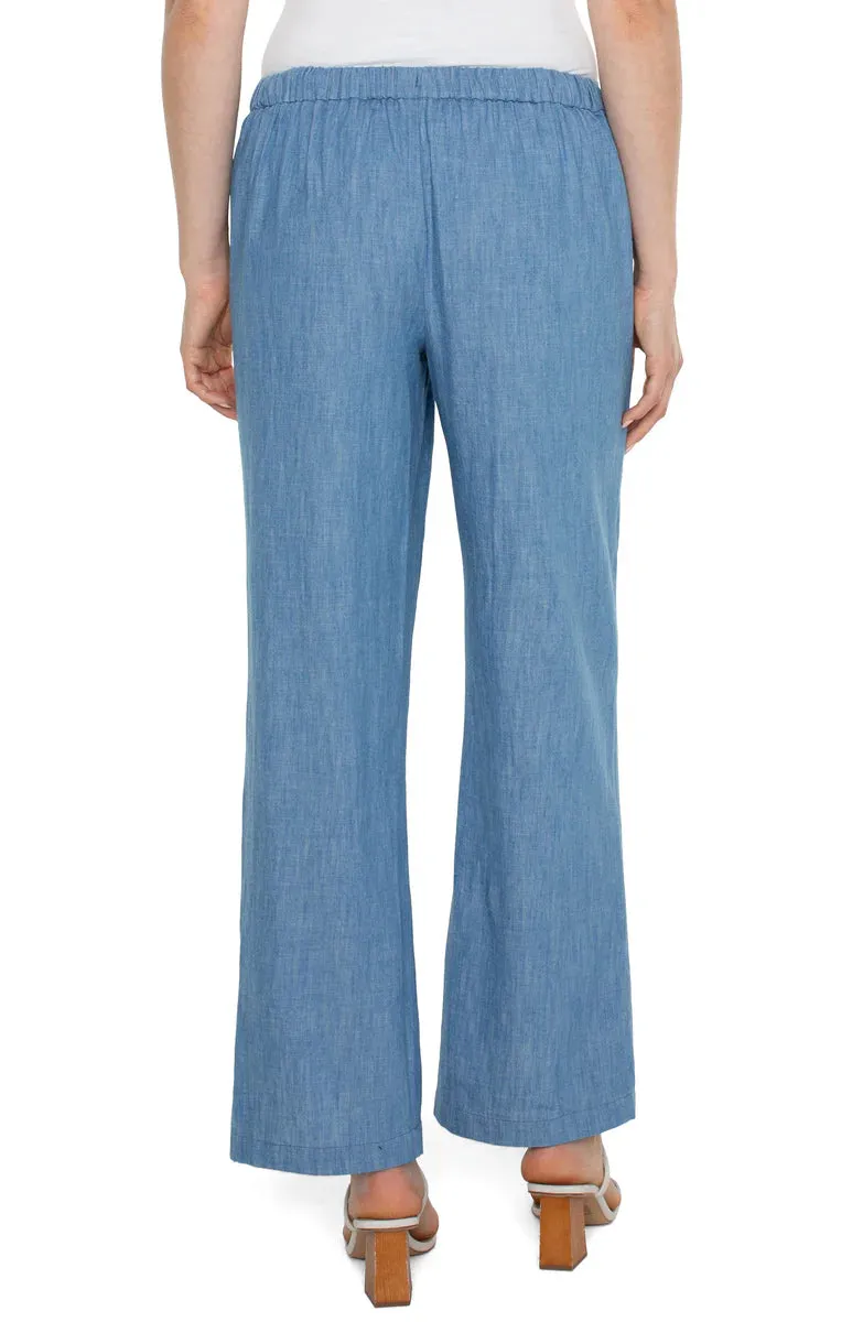 Relaxed Wide Leg in Chambray