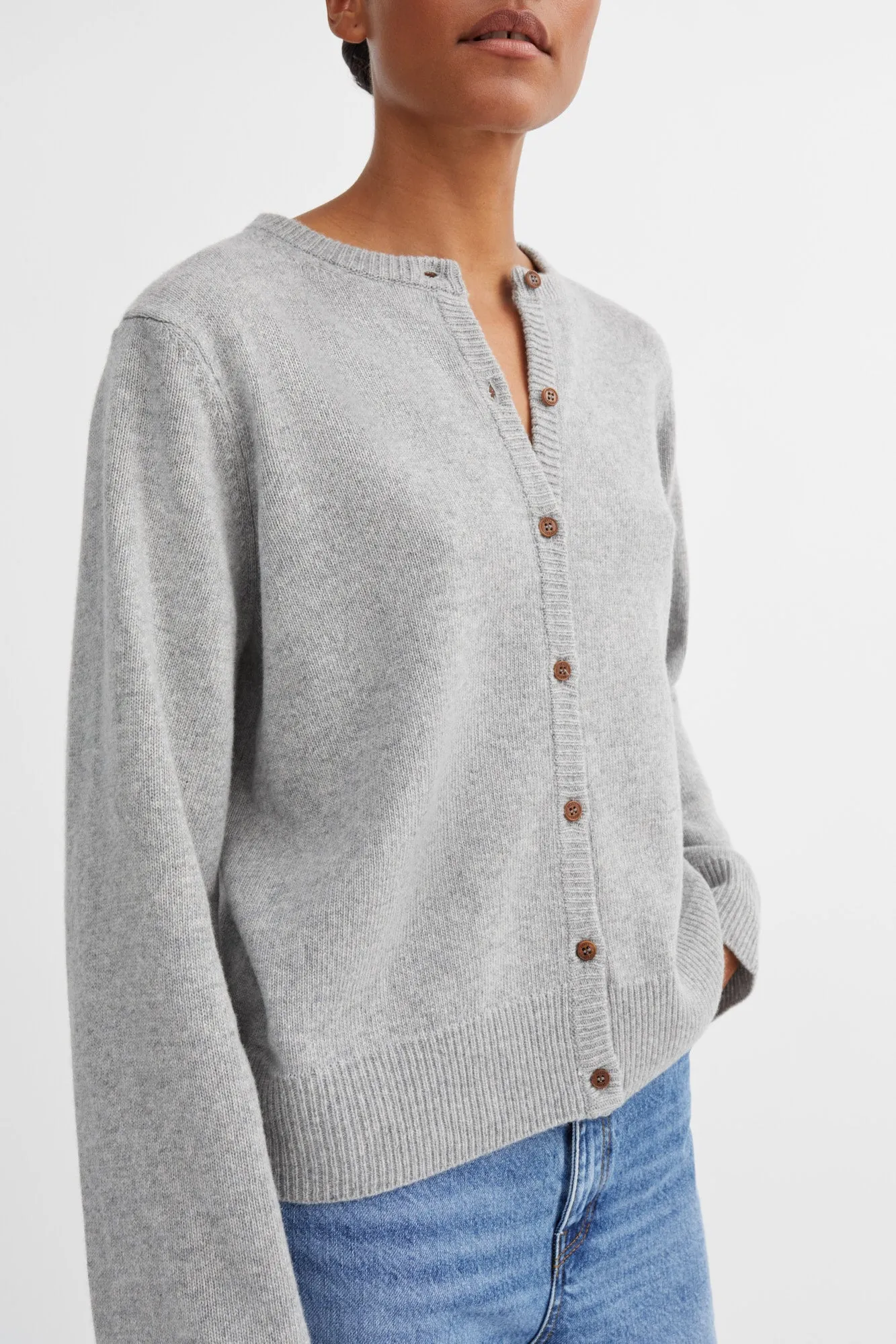 Senna cardigan - Light grey mélange
