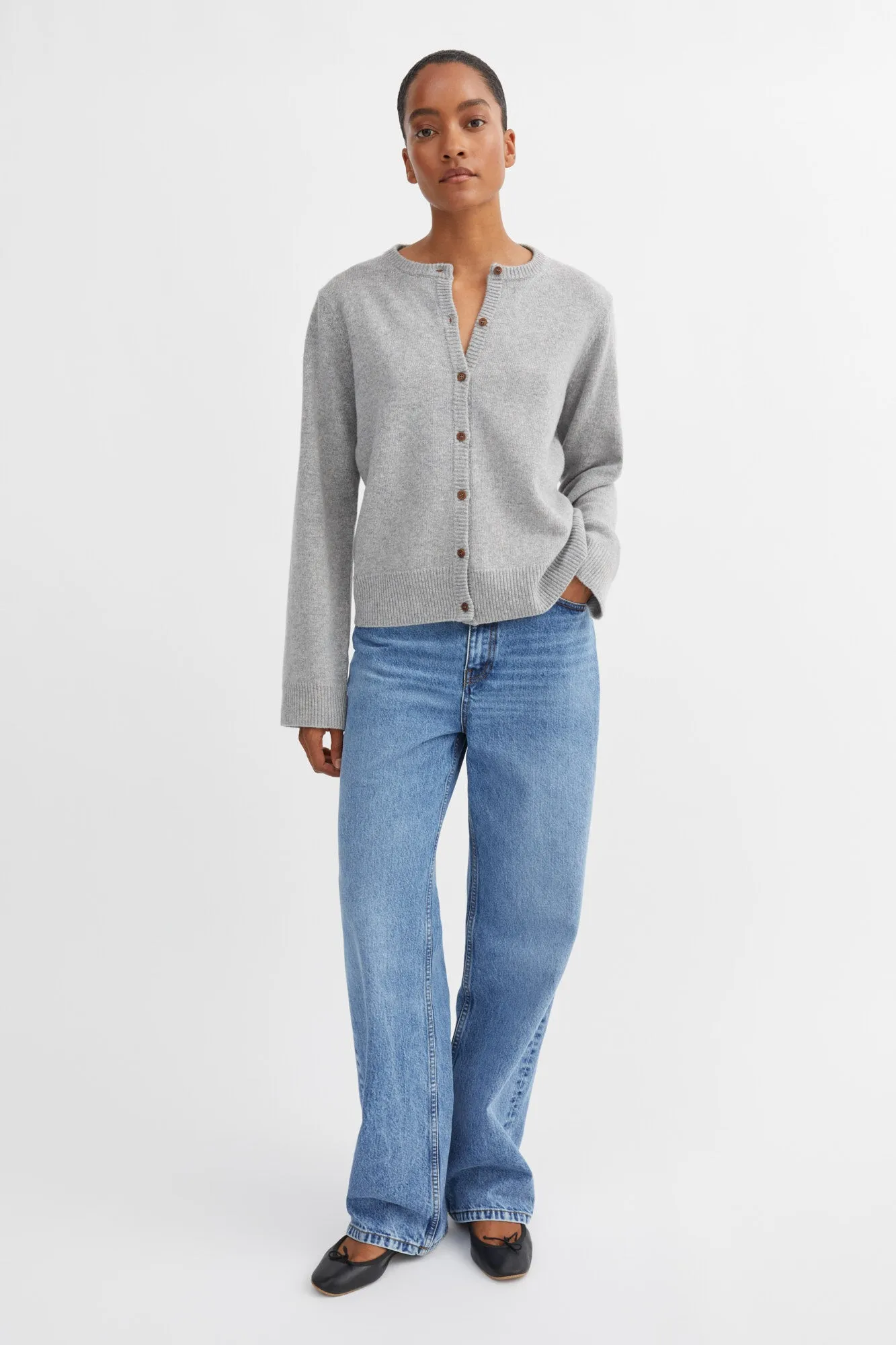 Senna cardigan - Light grey mélange