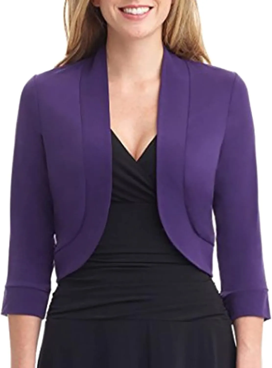 SHAOBGE Womens Jacket Coat Women's Summer Cardigan 3/4 Sleeve Cropped Cardigan Jacket Cardigan plus Size Women Winter