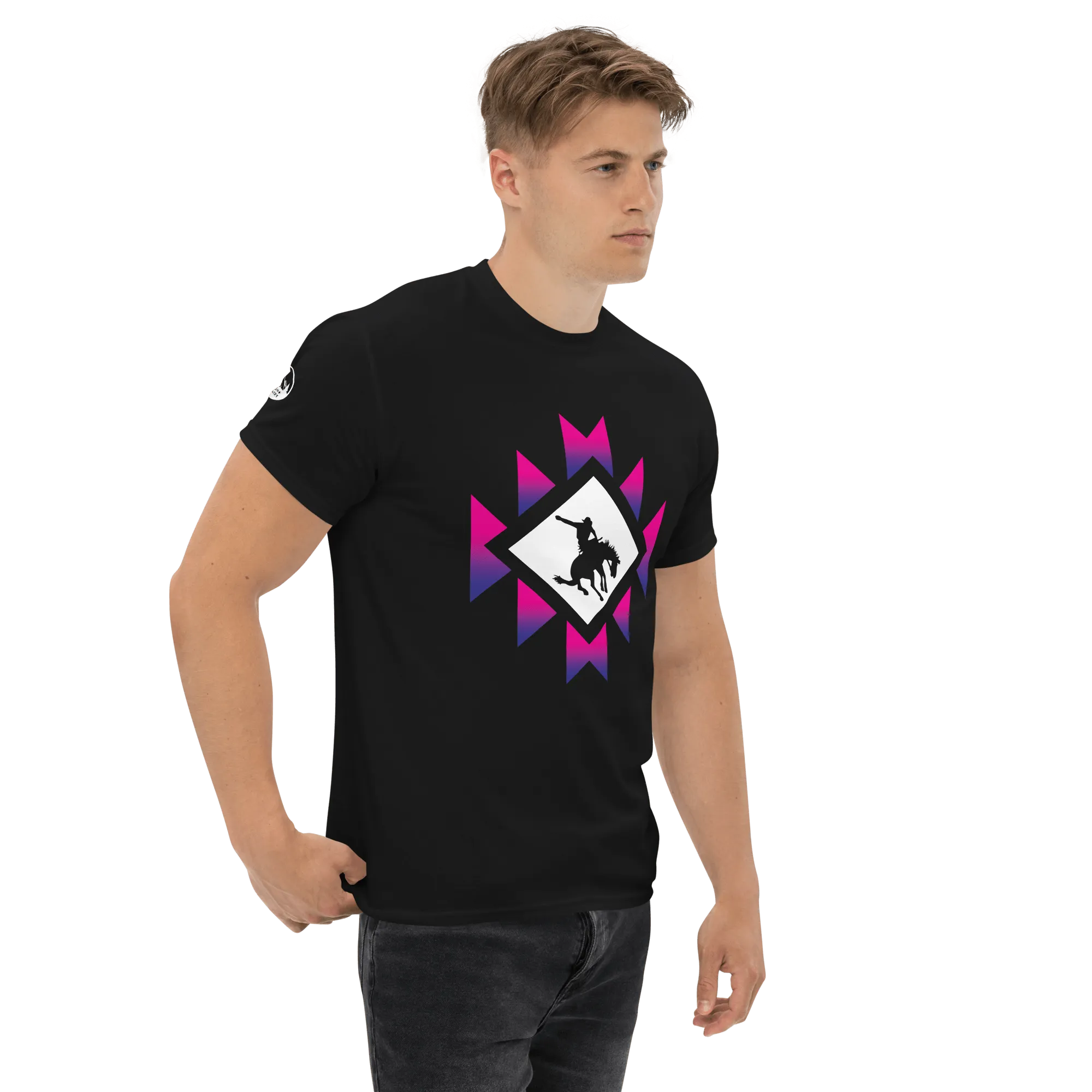 Southwest Bronco Pink and Purple Gradient T-Shirt