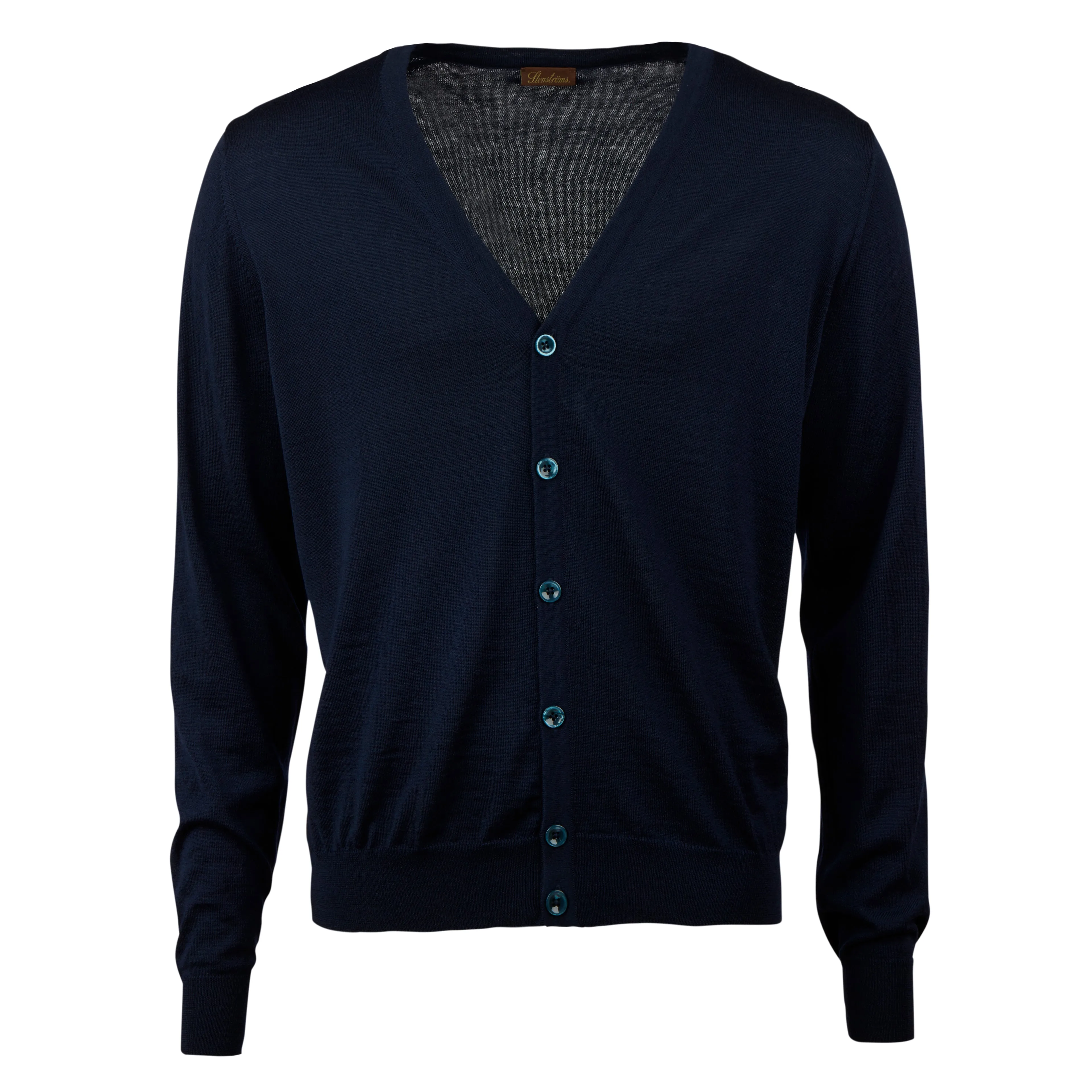 Stenströms Extrafine Merino Wool Cardigan - Navy