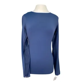 Tailored Sportsman IceFil Long Sleeve Crew Shirt in Ocean/White - Women's Small