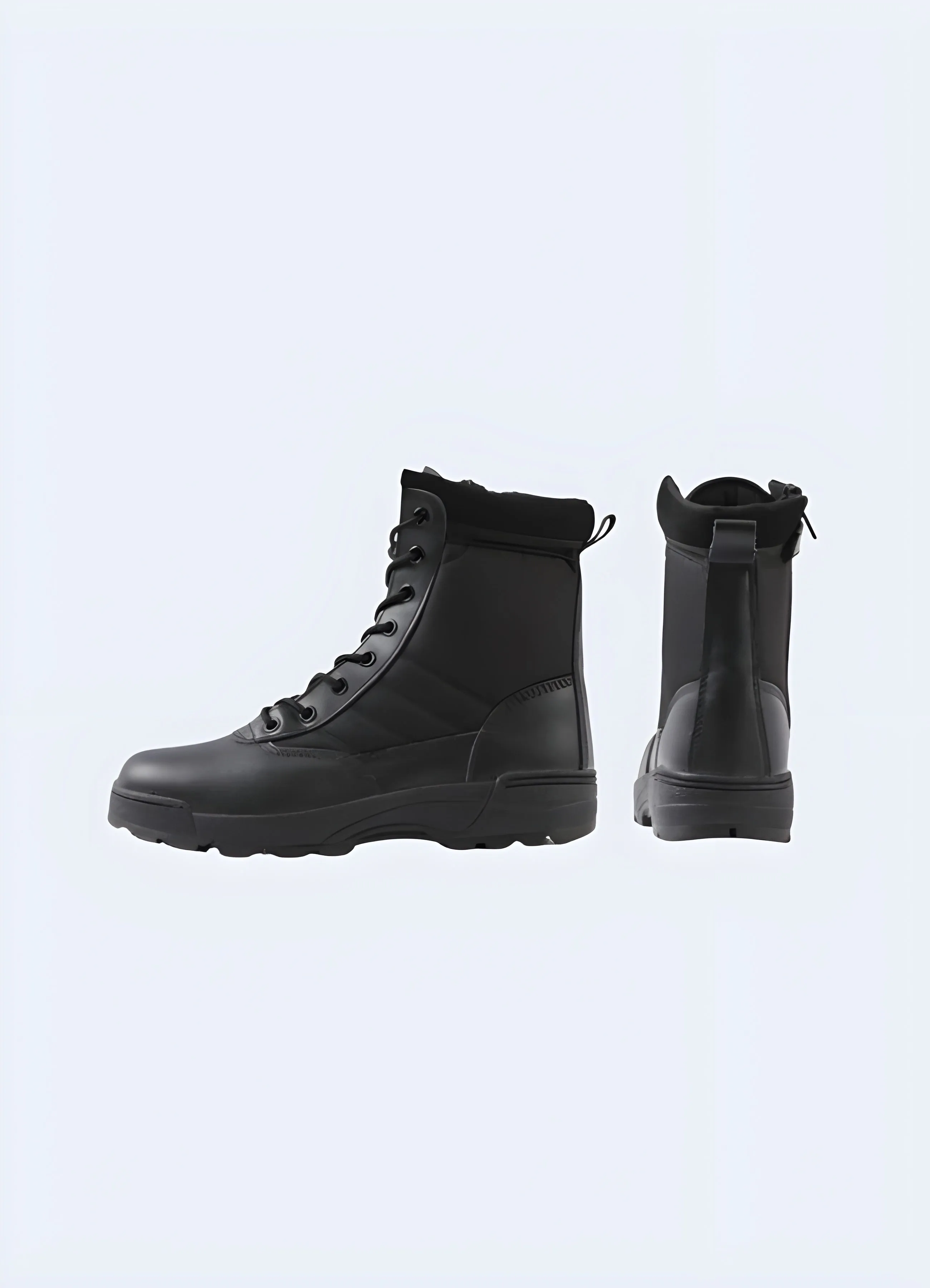 Techwear Black Side-Zip Boots