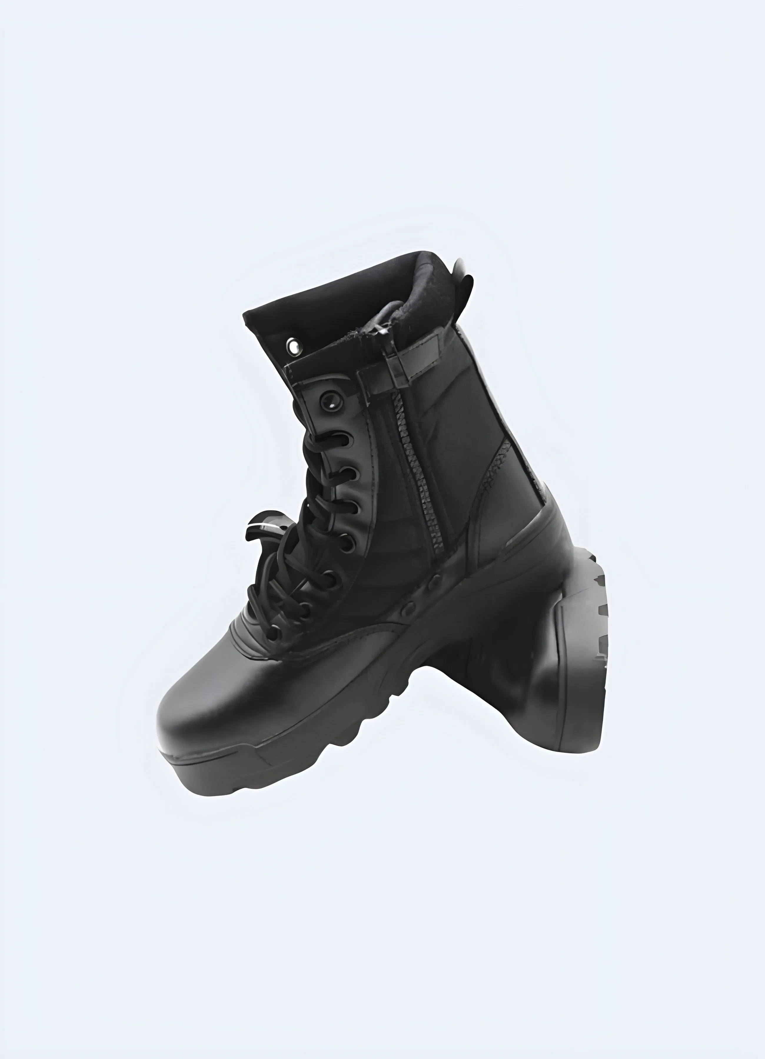 Techwear Black Side-Zip Boots