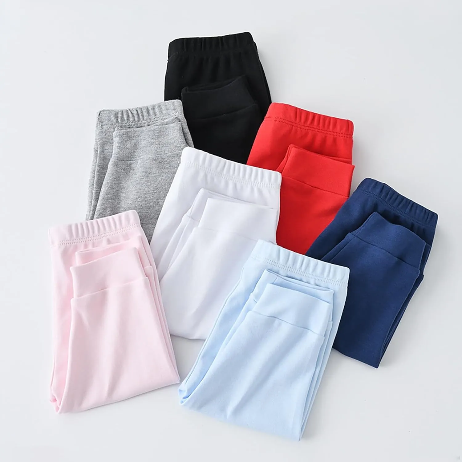 Toddler Unisex Basic Jogger Pants Baby Comfy Soft Plain Sweatpants Cotton Stretchy Pull On Pants for Athletic Sport