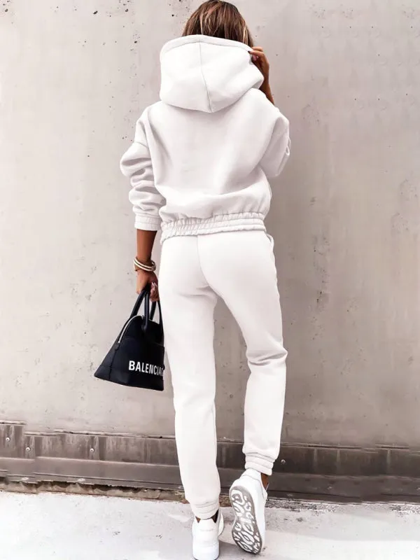Trendy 2-Piece Sweatpants & Hoodie Set for Every Day