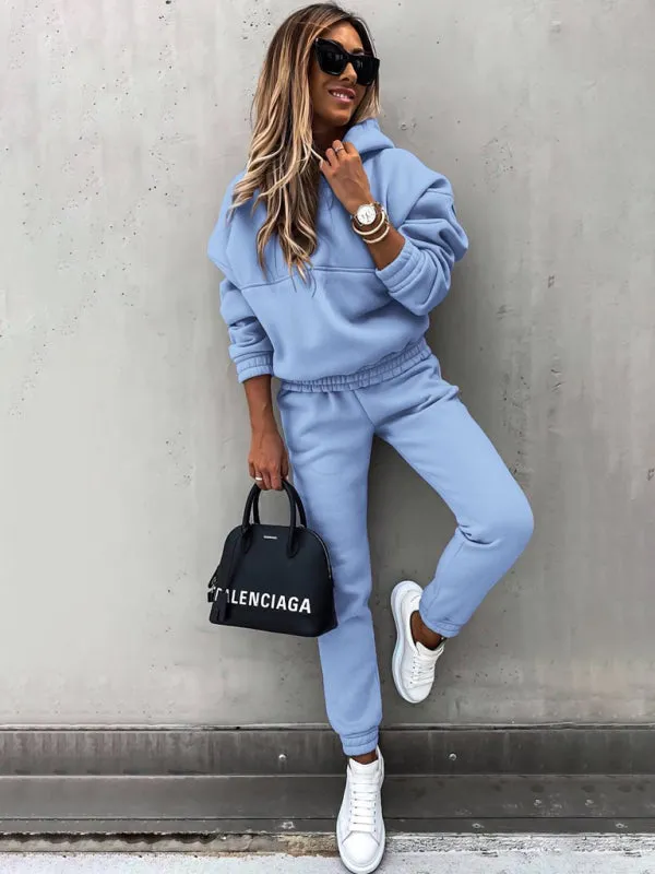 Trendy 2-Piece Sweatpants & Hoodie Set for Every Day