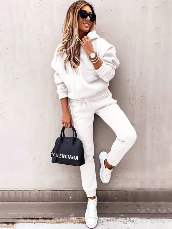 Trendy 2-Piece Sweatpants & Hoodie Set for Every Day