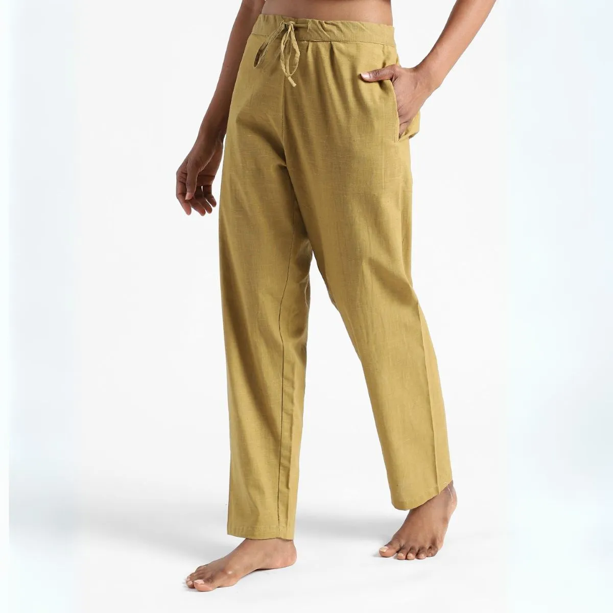 Women's Everyday Pants | Soft Cotton | Relaxed Fit | Camel Brown