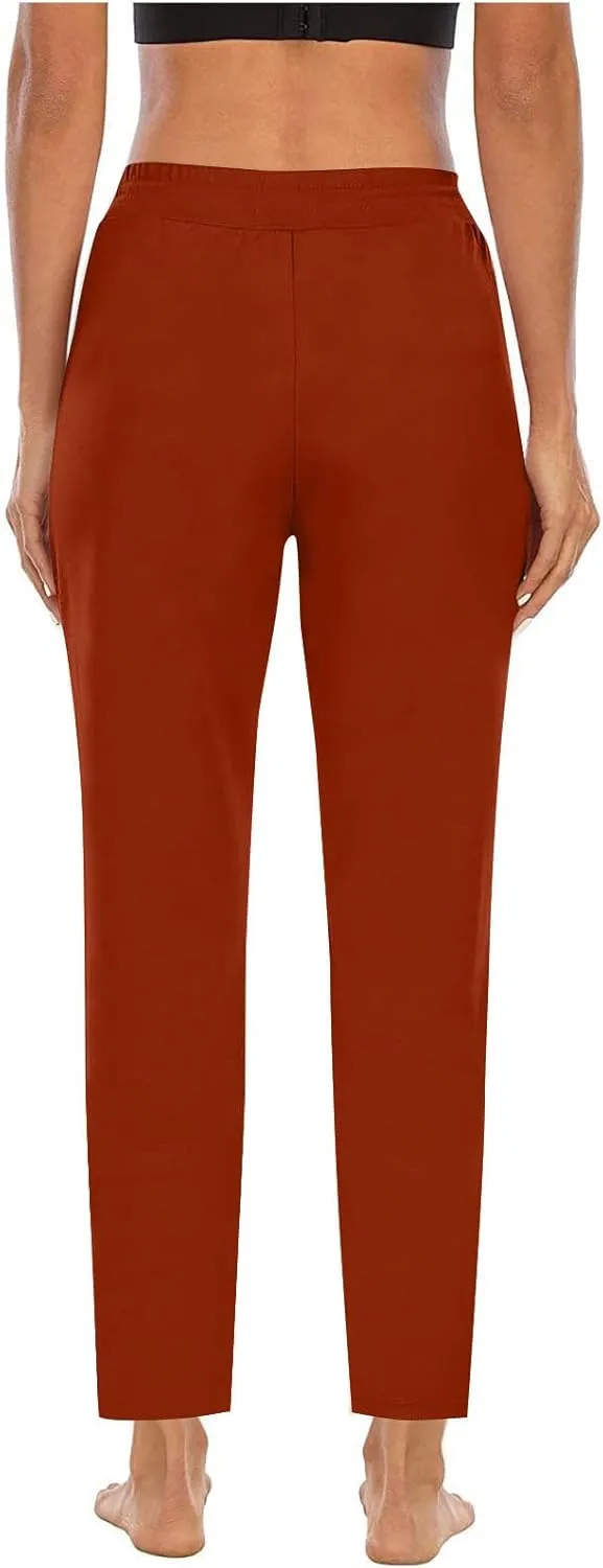 Women's Loose Yoga Pants Casual Elastic Waist Stretchy Straight Leg Trousers Lounge Drawstring Pant Lightly Sweatpant